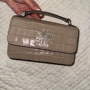 Tory Burch Tan Croc-Embossed Women's Bag